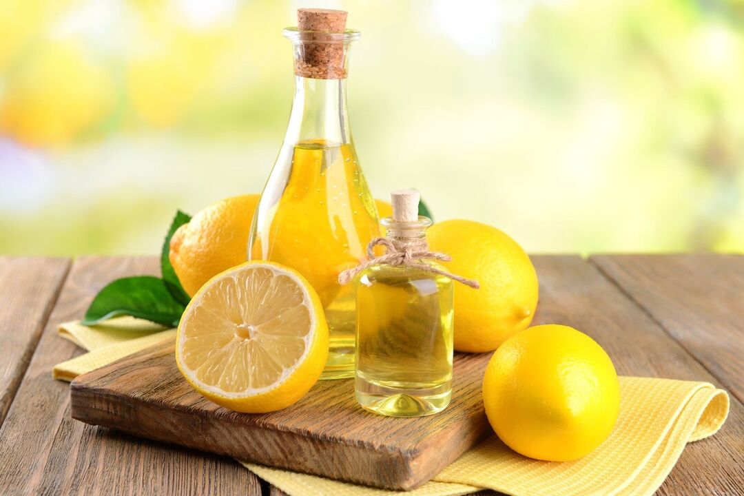 Éter de limón - o principal para branquear a pel da cara